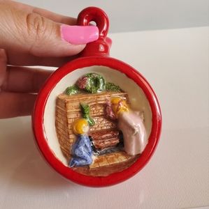 Vintage Handpainted Ceramic Ornament